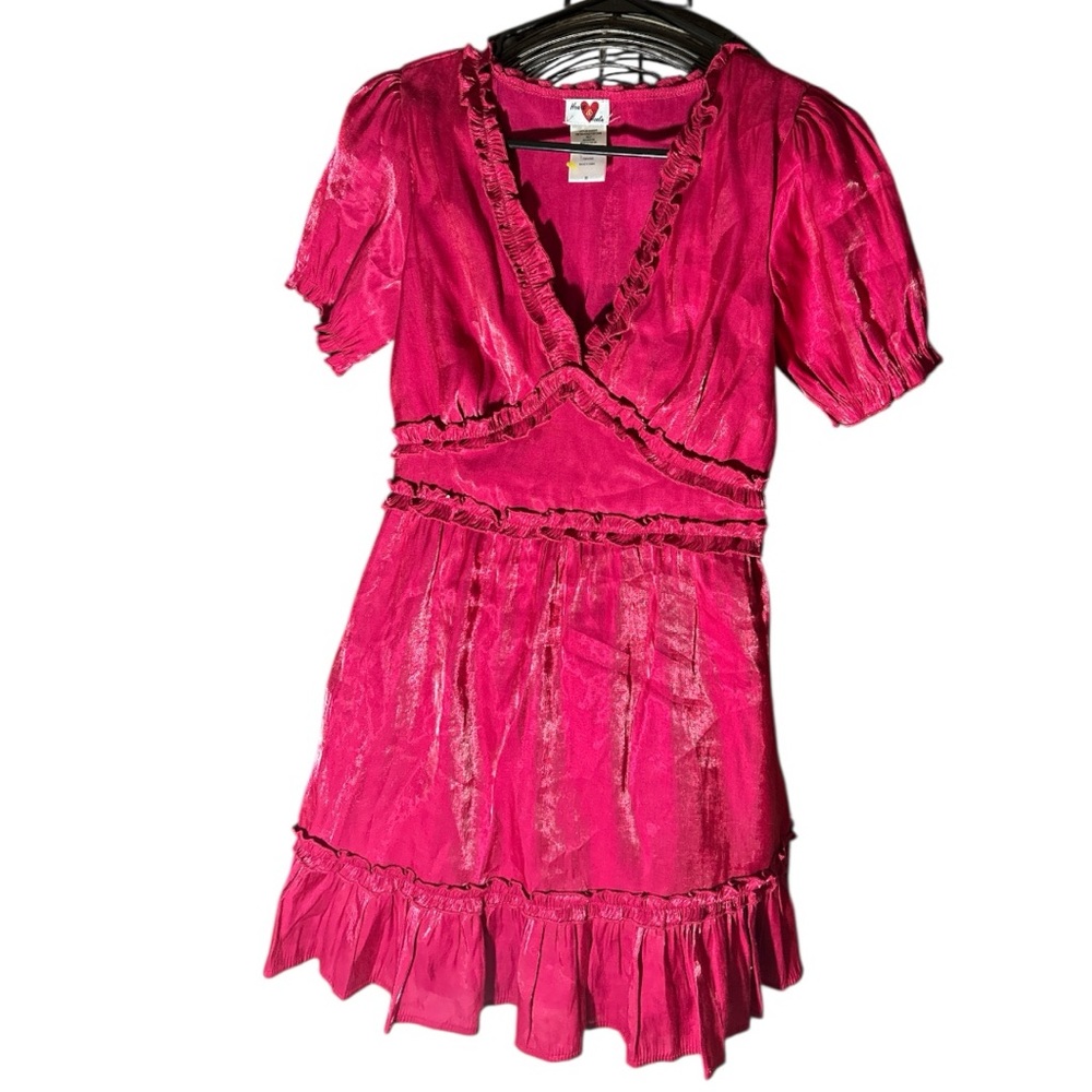 Heart & Heels Magenta Mini Dress Womens Size Medium